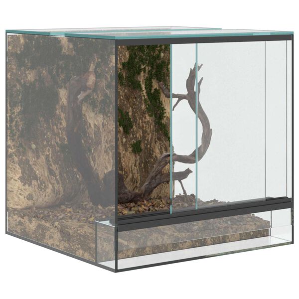 vidaXL Terrarium avec stockage Transparent 30 x 30 x 30 cm Verre