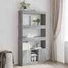 vidaXL Buffet haut sonoma gris 92x33x180 cm bois d'ingénierie