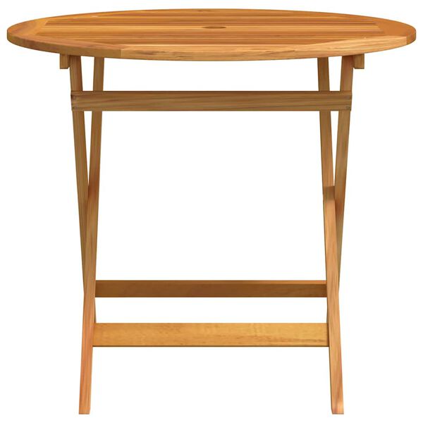 vidaXL Table de jardin pliable &Oslash;90x75 cm Bois d'eucalyptus solide