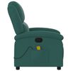 vidaXL Fauteuil de massage inclinable Vert fonc&eacute; Tissu