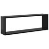 vidaXL &Eacute;tag&egrave;res cube murales 4pcs Noir brillant 80x15x26,5 cm