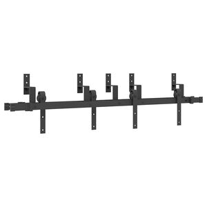 vidaXL Kit de quincaillerie de porte coulissante 152,5 cm acier noir
