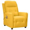 vidaXL Fauteuil de massage Jaune Tissu