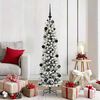 vidaXL Sapin de No&euml;l artificiel Blanc 150 cm PVC, m&eacute;tal et plastique