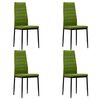 vidaXL Ensemble de salle &agrave; manger 5 pcs Similicuir Vert citron