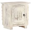 vidaXL Table de chevet Blanc 50x30x50 cm Bois de manguier massif