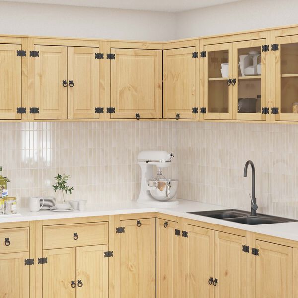 vidaXL Armoire avec &eacute;tag&egrave;re SKI Brun Miel 80 x 80 x 60 cm Pin massif