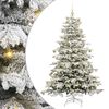 vidaXL Sapin de No&euml;l Artificiel &agrave; Branches Articul&eacute;es Blanc 210 cm