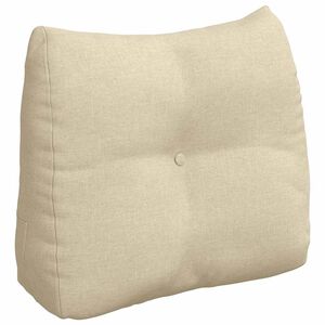 vidaXL Coussin de Dos Cr&egrave;me 60 x 24 x 50 cm tissu