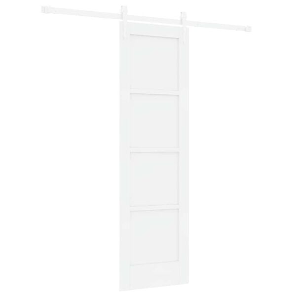 vidaXL Porte coulissante ORKDAL Blanc 61 x 198,5 cm Pin massif