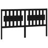 vidaXL T&ecirc;te de lit Noir 155,5x4x100 cm Bois massif de pin