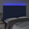 vidaXL T&ecirc;te de lit &agrave; LED Bleu 144x5x118/128 cm Tissu