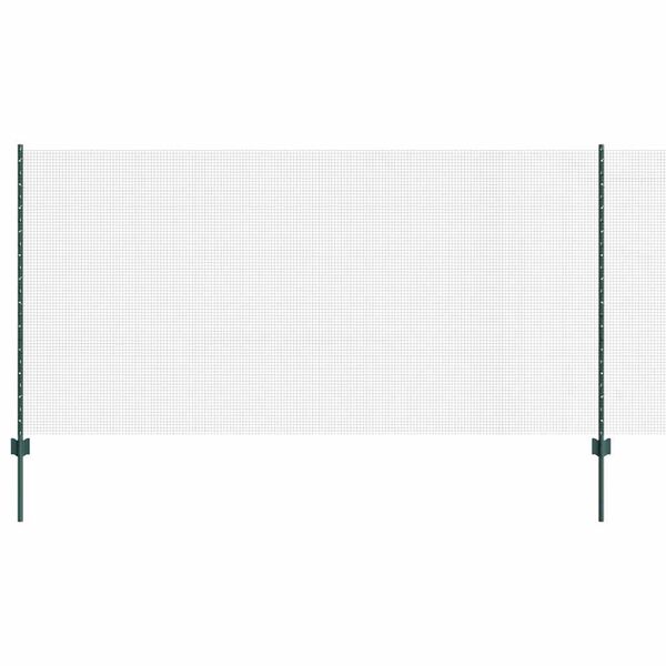 vidaXL Cl&ocirc;ture avec poteau Vert 1,2 x 25 m Acier et PVC