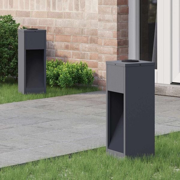 vidaXL Lumière de Chemin LED Solaire 2 pcs Anthracite