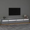 vidaXL Meuble TV avec lumi&egrave;res LED Sonoma gris 270x35x40 cm