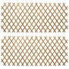 vidaXL Trellis extensible pour cl&ocirc;ture 2 pc 100 x 105 cm Bambou