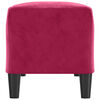 vidaXL Banc Rouge bordeaux 100x35x41 cm Velours