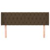 vidaXL T&ecirc;te de lit avec oreilles Marron Fonc&eacute; 147x16x78/88 cm Tissu