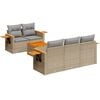 vidaXL Salon de jardin avec coussins 6 pcs beige r&eacute;sine tress&eacute;e