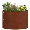 vidaXL Anneau de jardini&egrave;re 5 pcs Marron 30 x 30 x 20 cm Acier patin&eacute;