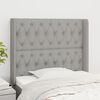 vidaXL T&ecirc;te de lit avec oreilles Gris clair 103x16x118/128 cm Tissu