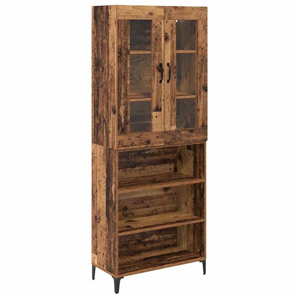 vidaXL Haut Armoire Bois Ancien 69,5 x 34 x 180 cm Bois d'ing&eacute;nierie