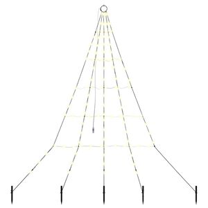 vidaXL Arbre de No&euml;l LED EKENAS 182 cm 112 LED Blanc chaud Acier