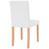 vidaXL Table et chaises 5 pcs Cuir synthétique Chêne Couleur crème
