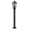 vidaXL Lampadaires d'extérieur 3 pcs noir 80 cm acier inoxydable