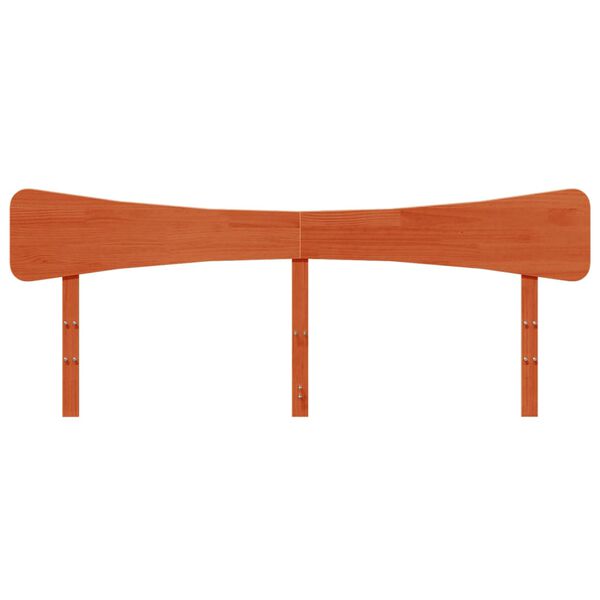 vidaXL T&ecirc;te de lit cire marron 180 cm bois massif de pin