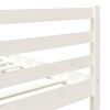 vidaXL Cadre de lit sans matelas blanc bois massif