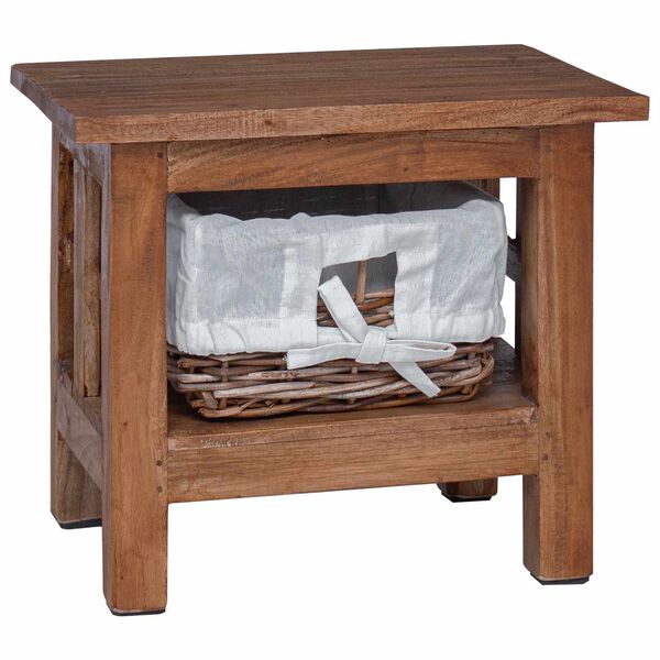 vidaXL Table d'appoint Marron Bois massif d'acajou