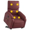 vidaXL Fauteuil inclinable de massage &eacute;lectrique rouge bordeaux