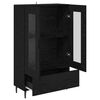 vidaXL Haut Armoire Chêne noir 69,5 x 31 x 115 cm Bois d'ingénierie