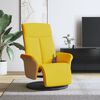 vidaXL Fauteuil inclinable de massage repose-pieds jaune clair tissu