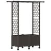 vidaXL Lit &Eacute;lev&eacute; avec Treillis et Toit Marron 124,5 x 40 x 142 cm PP