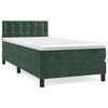 vidaXL Sommier &agrave; lattes de lit avec matelas Vert fonc&eacute; 90x190 cm