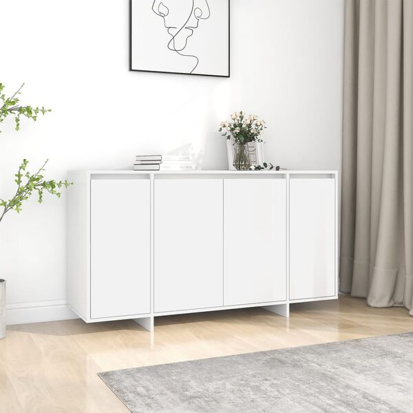 vidaXL Buffet blanc 135x41x75 cm bois d'ing&eacute;nierie
