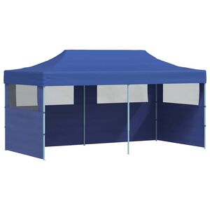 vidaXL Tente de réception pliable bleue 3 x 6 m