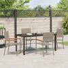 vidaXL Ensemble de salle &agrave; manger pour jardin 5 pcs Gris polyrotin