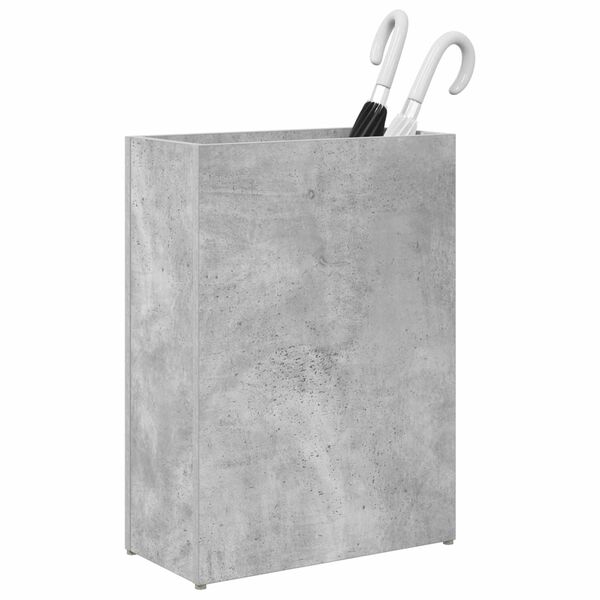 vidaXL Porte-parapluie Gris b&eacute;ton 40 x 20 x 55,5 cm Bois d'ing&eacute;nierie