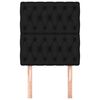 vidaXL T&ecirc;tes de lit 2 pcs Noir 80x7x78/88 cm Tissu