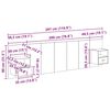 vidaXL T&ecirc;te de lit avec armoire 3 pcs Bois Ancien Bois d'ing&eacute;nierie