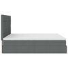 VidaXL Cadre de lit ottoman avec matelas gris fonc&eacute; 160x200cm tissu