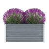 vidaXL Lit sur&eacute;lev&eacute; de jardin Acier galvanis&eacute; 100x40x45 cm Gris