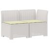vidaXL Canap&eacute; de jardin 2 places avec coussins look rotin PP Blanc