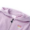 Sweatshirt &agrave; capuche et fermeture &eacute;clair pour enfants m&eacute;lange lila 128
