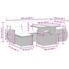 vidaXL Salon de jardin avec coussins 7 pcs beige r&eacute;sine tress&eacute;e
