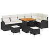 vidaXL Ensemble de canap&eacute; de jardin 9 pc Noir polyrotin
