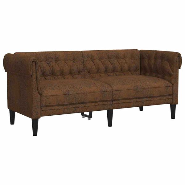 vidaXL Canapé Marron 182,5 x 74,5 x 74,5 cm Polyester